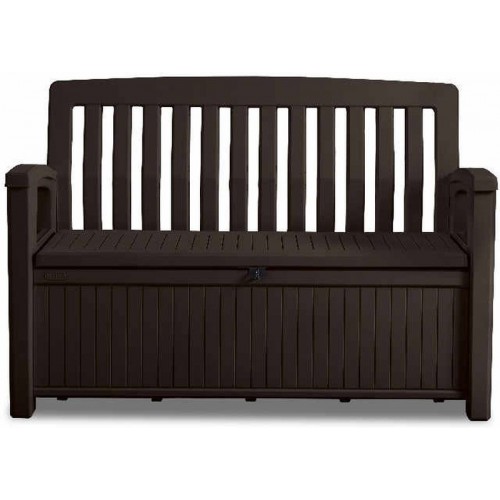 KETER PATIO BENCH 227L Ławka ogrodowa z pojemnikiem 138,6 x 63,5 x 88 cm, brązowa 17202690