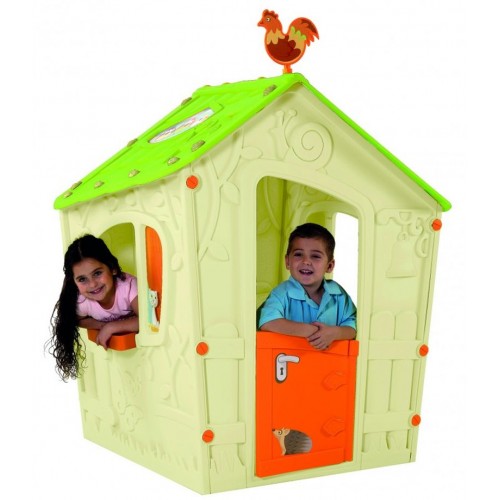 KETER MAGIC PLAYHOUSE Domek ogrodowy dla dzieci, kremowy/jasnozielony 17185442