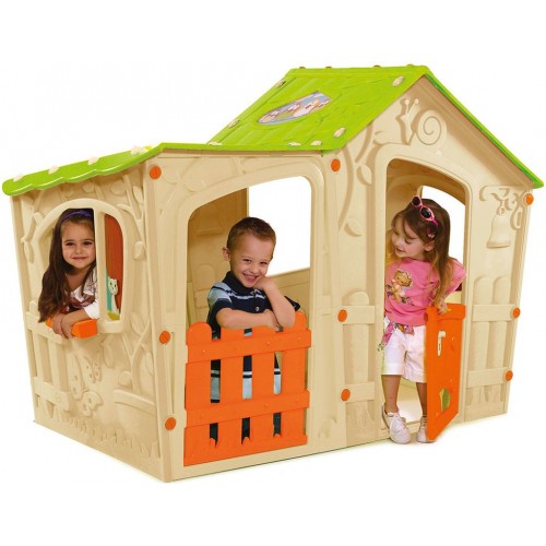 OUTLET KETER MAGIC VILLA Ogrodowy domek dla dzieci, kremowy/zielony 17190655 USZKODZONE OP