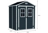 KETER MANOR 6 x 5 DD Domek ogrodowy, 185 x 152 x 226 cm 17197128