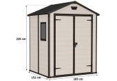 KETER MANOR 6 x 5 DD Domek ogrodowy, 185 x 152 x 226 cm, beżowy 17197128