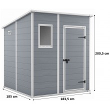 KETER MANOR PENT 6 x 6 Domek ogrodowy, 183,5 x 185 x 200,5 cm 17208243