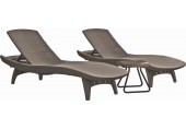 KETER PACIFIC Zestaw cappuccino 2x leżanka + 1x stołek 17201591