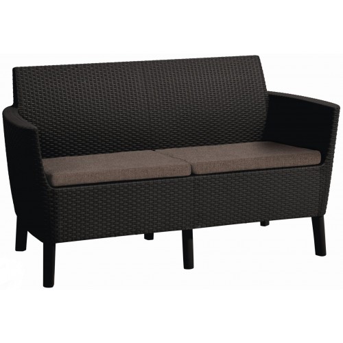 KETER SALEMO 2 Sofa, 133 x 67 x 76 cm, brązowy/szaro-bežowy 17209038