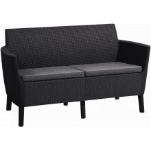 KETER SALEMO 2 Sofa, 133 x 67 x 76 cm, grafit/jasny szary 17209038