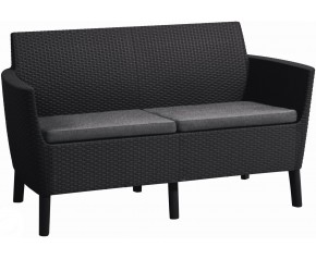 KETER SALEMO 2 Sofa, 133 x 67 x 76 cm, grafit/jasny szary 17209038