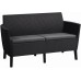 KETER SALEMO 2 Sofa, 133 x 67 x 76 cm, grafit/jasny szary 17209038