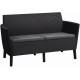 KETER SALEMO 2 Sofa, 133 x 67 x 76 cm, grafit/jasny szary 17209038