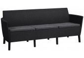KETER SALEMO 3 Sofa, 187 x 67 x 76 cm, grafit/jasny szary 17209039