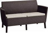 KETER SALEMO 2 Sofa, 133 x 67 x 76 cm, brązowy/bežowy 17209038