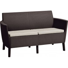 KETER SALEMO 2 Sofa, 133 x 67 x 76 cm, brązowy/bežowy 17209038