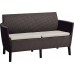 KETER SALEMO 2 Sofa, 133 x 67 x 76 cm, brązowy/bežowy 17209038