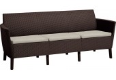 KETER SALEMO 3 Sofa, 187 x 67 x 76 cm, brązowy/bežowy 17209039