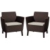 KETER SALEMO DUO Zestaw 2sz foteli, 74 x 67 x 76 cm, brązowy/bežowy 17209040