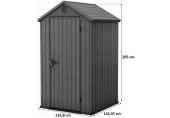 KETER DARWIN 4 x 4 Domek ogrodowy, 125,8 x 116,37 x 205 cm, szary 17212741