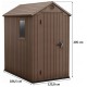 KETER DARWIN 4 x 6 Domek ogrodowy, 125,8 x 184,5 x 205 cm, brązowy 17209417