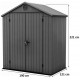 KETER DARWIN 6 x 4 Domek ogrodowy, 190 x 121 x 221 cm, szary 17210351