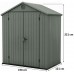 KETER DARWIN 6 x 4 Domek ogrodowy, 190 x 121 x 221 cm, szary 17210351