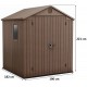 KETER DARWIN 6 x 6 Domek ogrodowy, 190 x 182 x 221 cm, brązowy 17210353