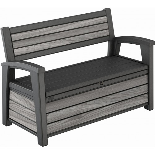 KETER DECO GARDEN BENCH 227L Ławka ogrodowa, 133 x 61 x 89 cm, szary 17213853
