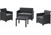 KETER ELODIE 2 SEATER Zestaw mebli ogrodowych, grafit/jasny szary 17209485
