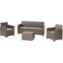 KETER EMMA 3 SEATER Zestaw mebli ogrodowych, cappuccino/piaskowy 17212057