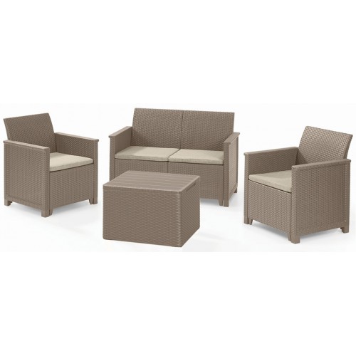 KETER ELODIE 2 SEATER Zestaw mebli ogrodowych, cappuccino/piaskowy 17211877