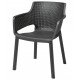 KETER EVA Krzesło ogrodowe, 57,7 x 62,5 x 79 cm, grafit 17210109
