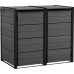 KETER HIDE AWAY 2x240L Obudowa na kosze na śmieci, 138,1 x 84,3 x 121,2 cm, szary 17213790