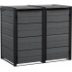 KETER HIDE AWAY 2x240L Obudowa na kosze na śmieci, 138,1 x 84,3 x 121,2 cm, szary 17213790