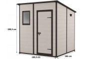 KETER MANOR PENT 6 x 6 Domek ogrodowy, 183,5 x 185 x 200,5 cm, beżowy 17208243