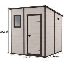 KETER MANOR PENT 6 x 6 Domek ogrodowy, 183,5 x 185 x 200,5 cm, beżowy 17208243
