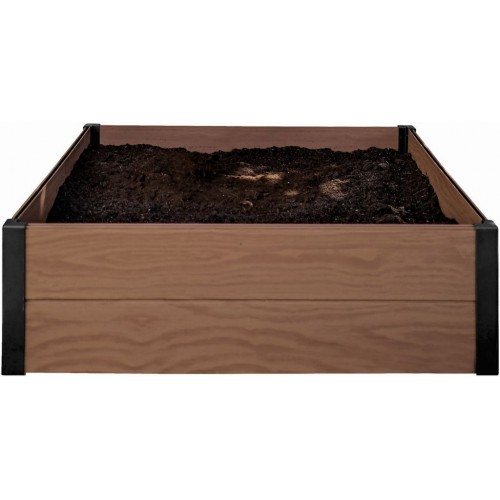 KETER MAPLE SQUARE Obrzeże grządki, 106 x 106 x 32 cm, brązowy 17209665