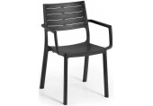 KETER METALINE Plastikowe krzesło ogrodowe, 60 x 53 x 81 cm, żeliwny czarny 17209787