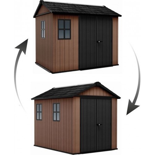 KETER NEWTON PLUS WIDE 9 x 7,5 Domek ogrodowy, 230 x 287 x 246 cm, brązowy 17212879