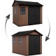 KETER NEWTON PLUS WIDE 9 x 7,5 Domek ogrodowy, 230 x 287 x 246 cm, brązowy 17212879