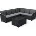 KETER ROSALIE 6 SEATER Zestaw mebli ogrodowych, grafit/jasny szary 17210762