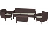 KETER SALEMO 3 SEATER Zestaw mebli ogrodowych, brazowy/bežowy 17205990