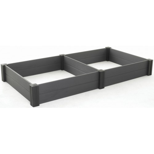 KETER VISTA MODULAR DUO Obrzeże ogrodowe, 121,5 x 121,5 x 27 cm (2x), szary 17210708