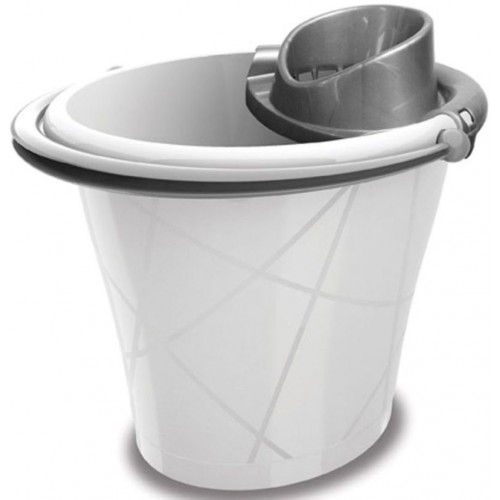 KIS Wiadro z wyciskaczem 15L 35x39x36cm biała