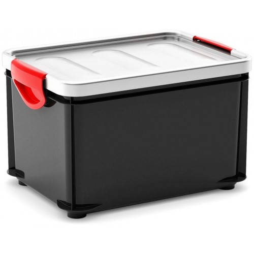 KIS CLIPPER BOX M 20L 40x28,5x24,5cm czarna/szara pokrywa