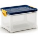 KIS CLIPPER BOX M 20L 40x28,5x24,5cm transparent/niebieska pokrywa