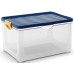 KIS CLIPPER BOX XL 60L 58x39x33,5cm transparent/niebieska pokrywa