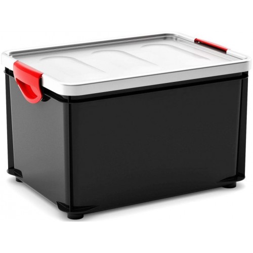 KIS CLIPPER BOX L 33L 47x33,5x28,5cm czarna/szara pokrywa KIS CLIPPER BOX L 33L 47x33,5x28,5cm czarna/szara pokrywa