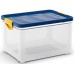 KIS CLIPPER BOX L 33L 47x33,5x28,5cm transparent/niebieska pokrywa