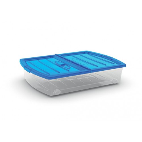 KIS SPINNING BOX XL 56L 77x58,5x17,5cm transparent / niebieski KIS SPINNING BOX XL 56L 77x58,5x17,5cm transparent / niebieski