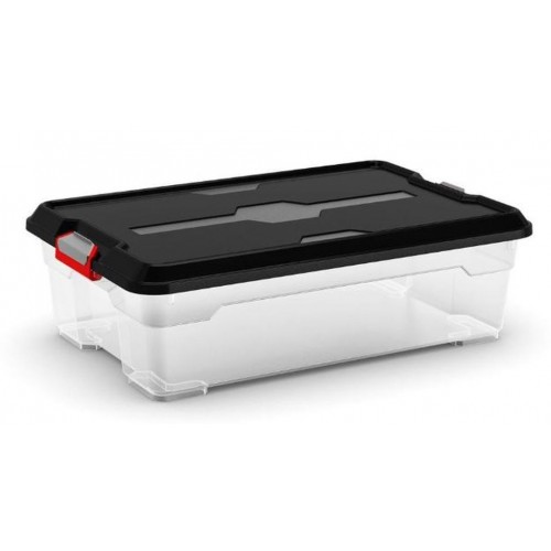 KIS MOOVER BOX M 27L 58x38x18cm przezroczysty / czarny KIS MOOVER BOX M 27L 58x38x18cm przezroczysty / czarny