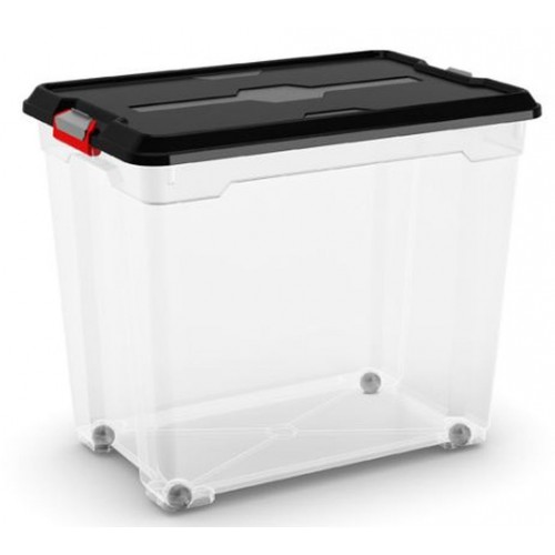 KIS MOOVER BOX XXL 80L 58x38x49cm przezroczysty / czarny