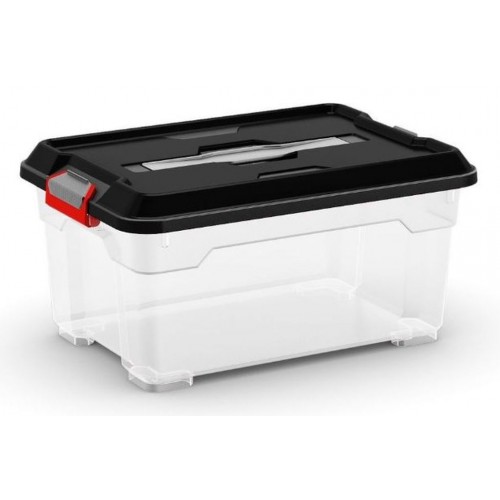 KIS MOOVER BOX XS 12L 38x26,5x18,5cm przezroczysty / czarny