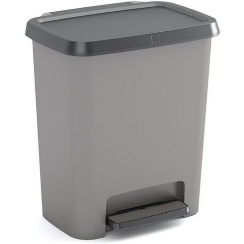 KIS COMPATTA 25L Kosz na śmieci z pedałem 38 x 28 x 43 cm szary